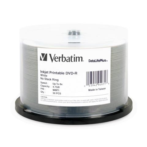Verbatim DVD-R White Inkjet - 50 Pack