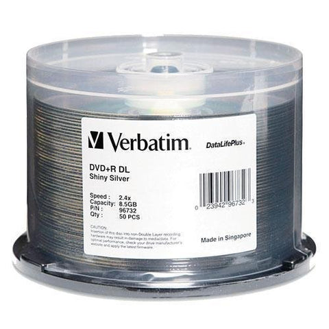 Verbatim DVD-R Dual Layer Shiny Silver - 50 Pack