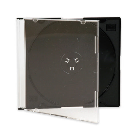 Slim Black Back 5.2MM CD Jewel Case - 200 Pack