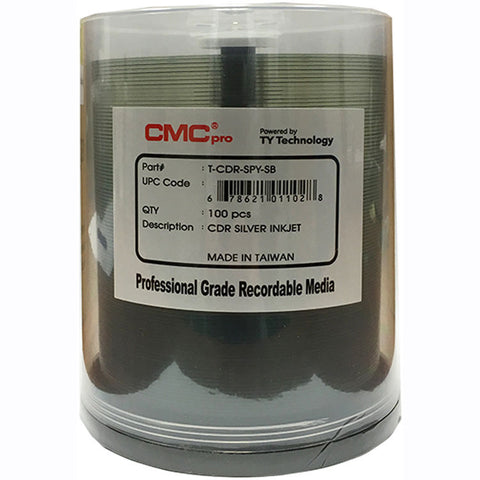 CMC Pro CD-R Silver Inkjet - 100 Pack